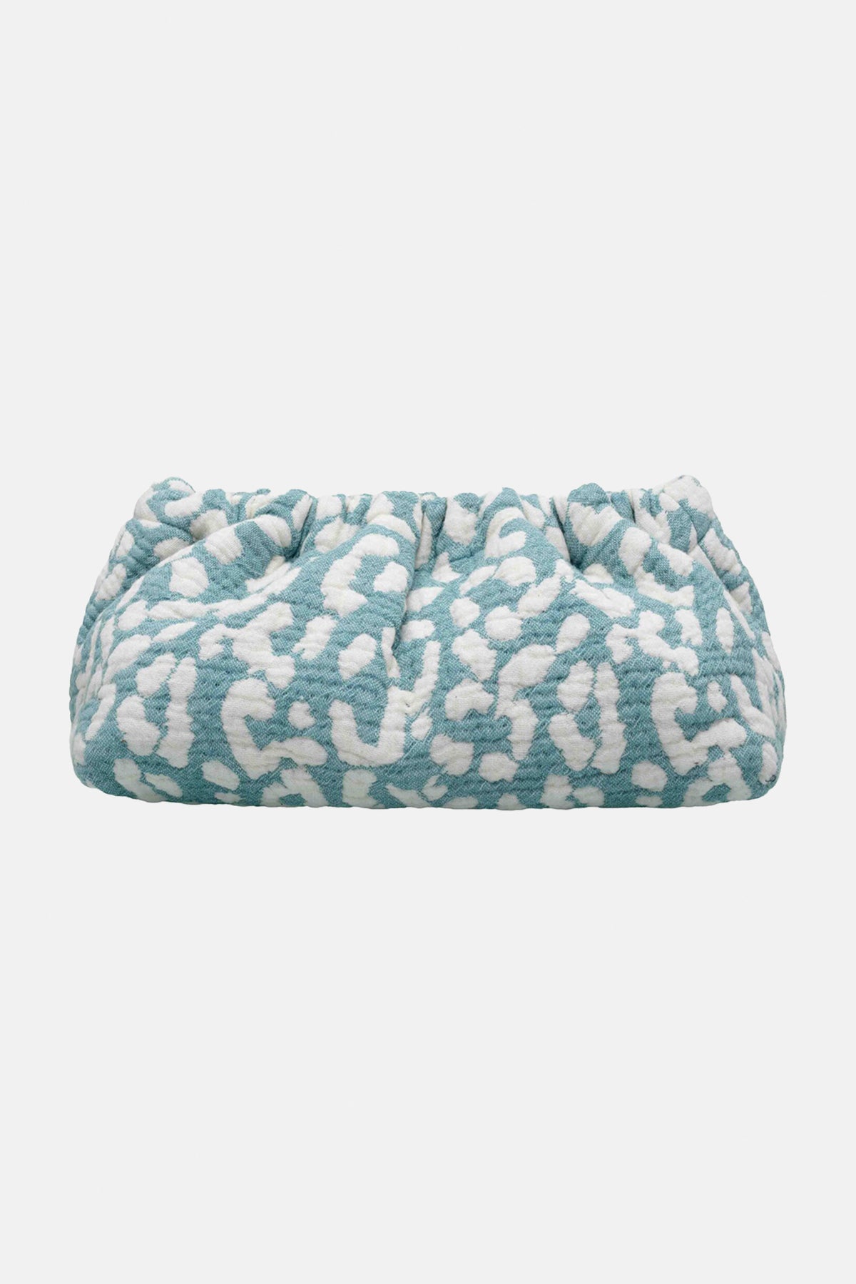 WOVEN CLUTCH BAG "LEOPARD" EUCALYPTUS