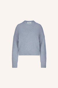 ALPACA BULKY KNIT PULLOVER "SONNY" CLOUD BLUE