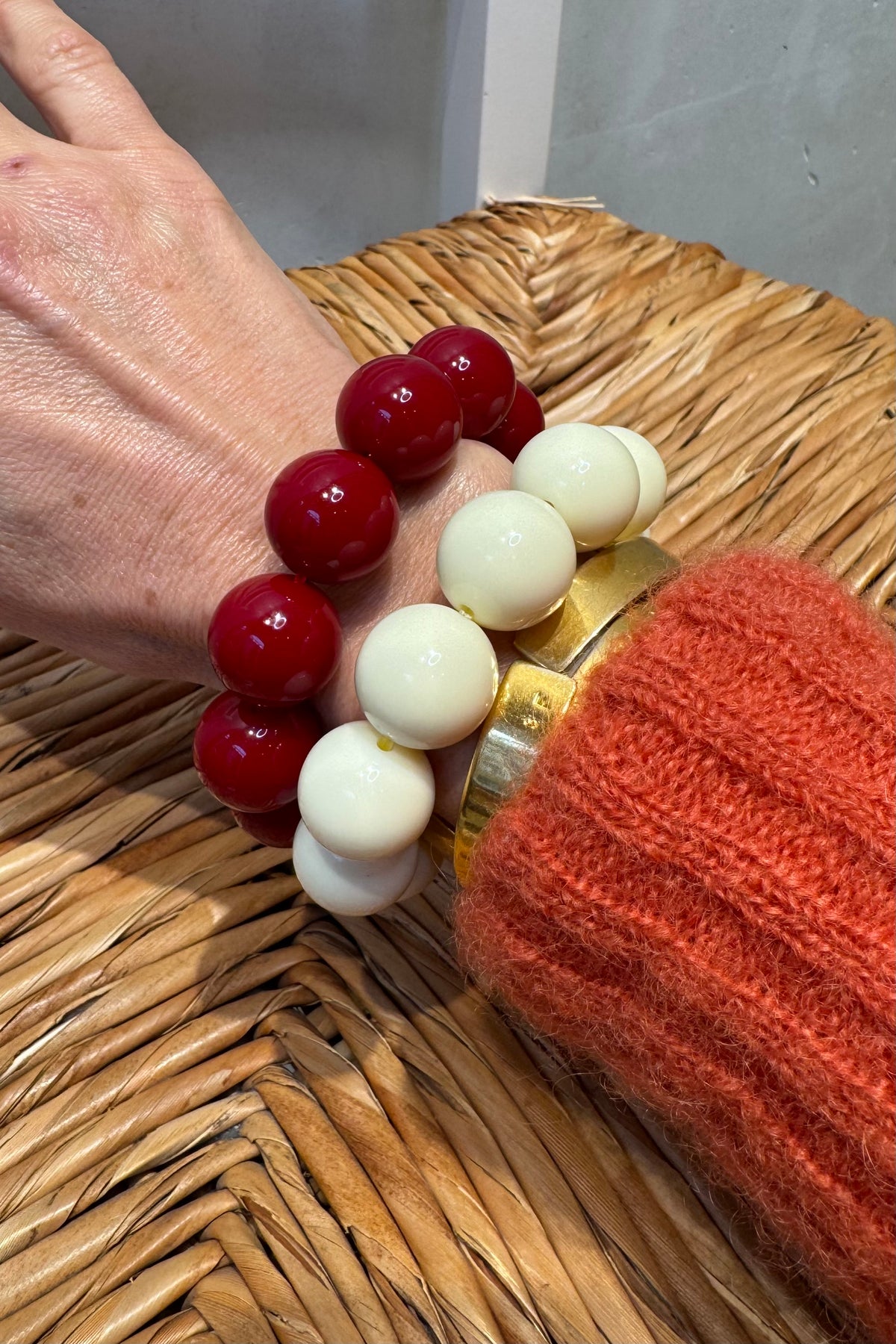 CHUNKY RESIN BRACELET „REDS“