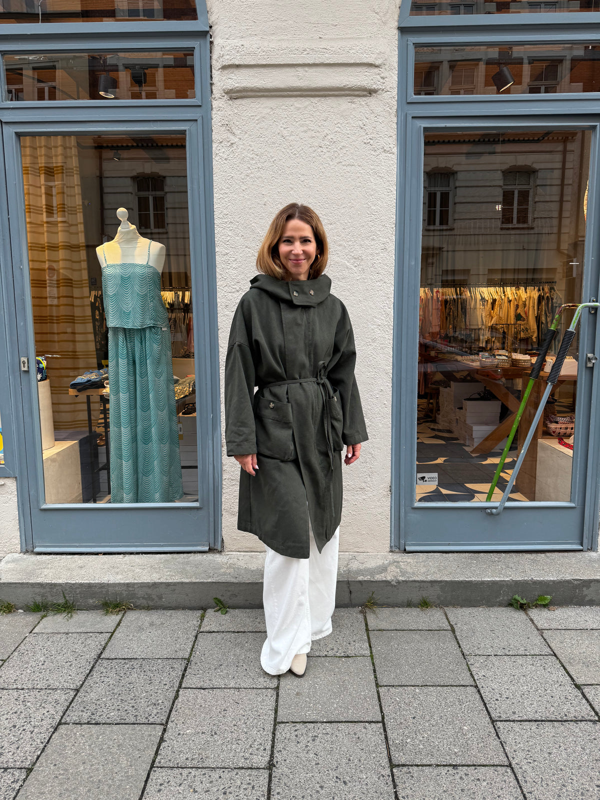 VERY OVERSIZED HOODED PARKA KHAKI