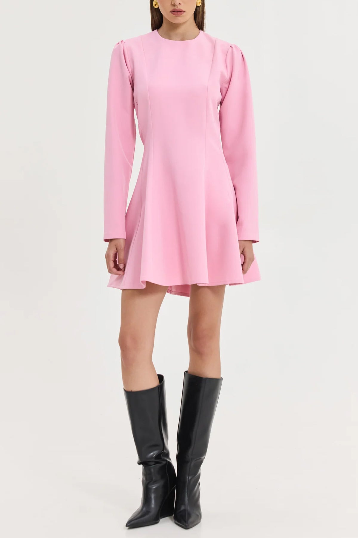 FITTED MINI DRESS BUBBLEGUM