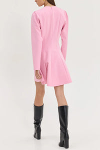 FITTED MINI DRESS BUBBLEGUM