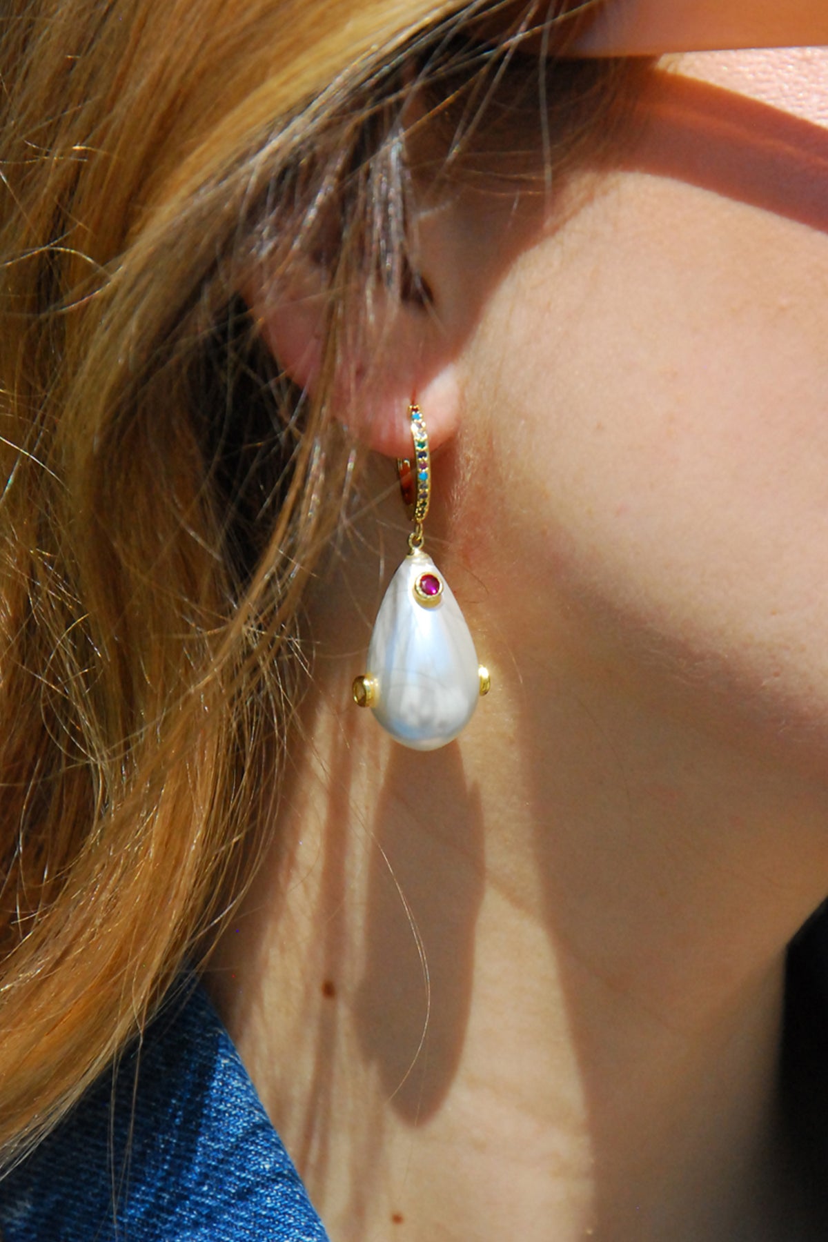 PEARL DROP EARRINGS "DIONE” MULTICOLOR
