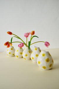 MINI VASE "SMILEY" WHITE/YELLOW