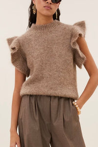 ALPACA PULLUNDER WITH RUFFLES BISCUIT