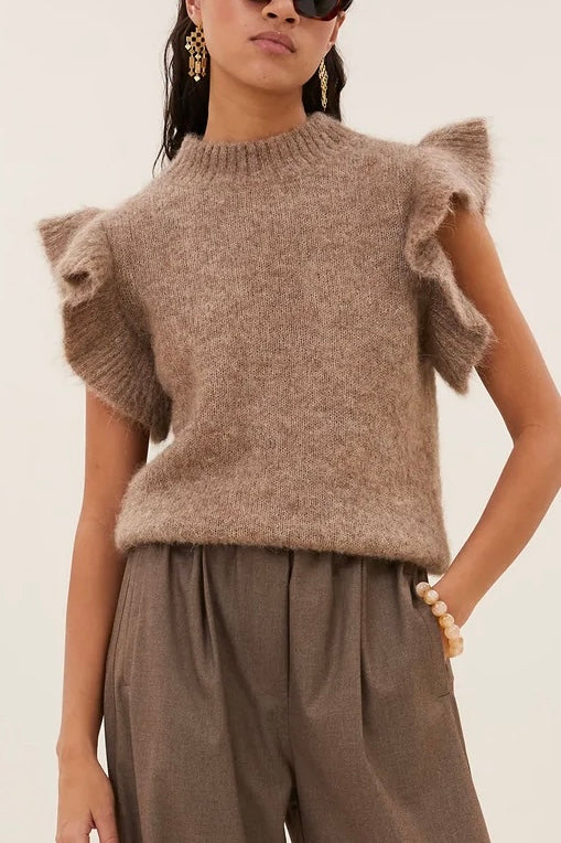 ALPACA PULLUNDER WITH RUFFLES BISCUIT