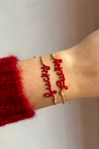 ENAMEL BRACELET "LUCKY" RED