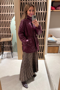 OVERSIZED LIGHT PUFFER JACKET BORDEAUX