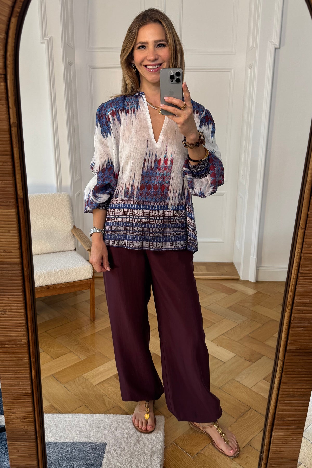 OVERSIZED TRANSPARENT BLOUSE „BOHEME“ MULTICOLOR