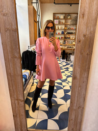 FITTED MINI DRESS BUBBLEGUM