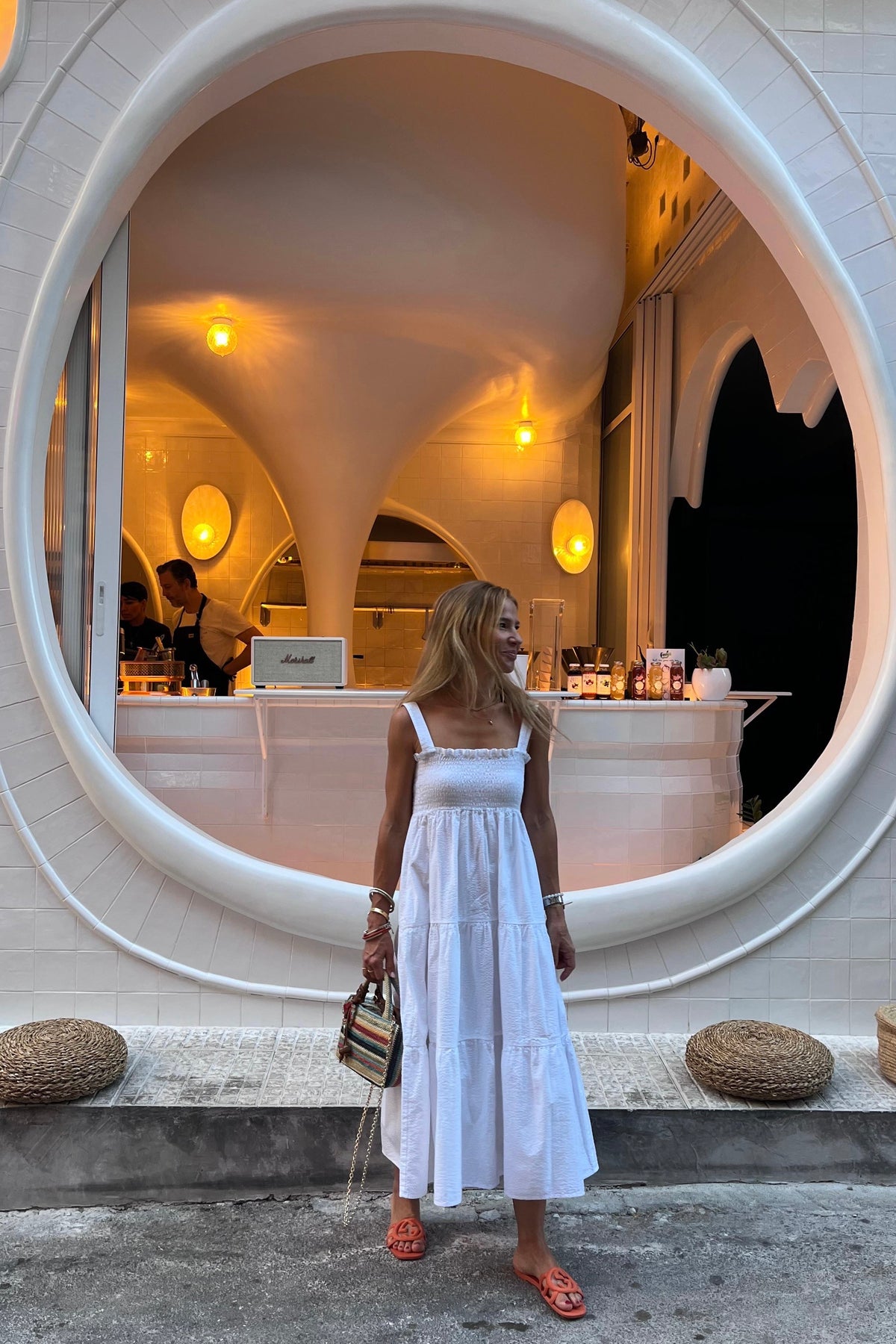 SMOCKED MIDI DRESS "HELEN" WHITE