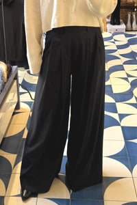 WIDE LEG PANTS DARK NAVY