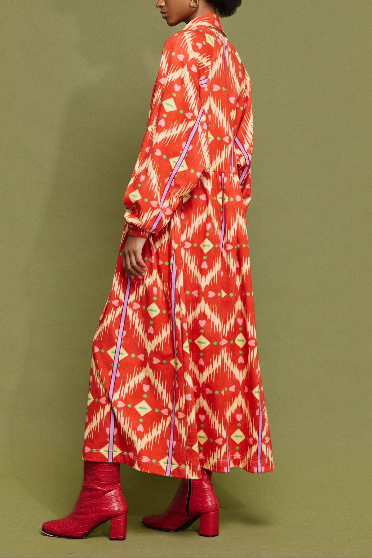 OVERSIZED MIDI COTTON SWEATER DRESS "WINTERLOVE"