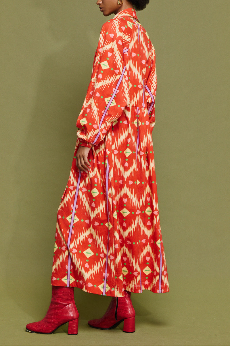 OVERSIZED MIDI COTTON SWEATER DRESS "WINTERLOVE"