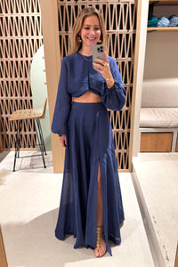 CROPPED TOP "CALLISTA" BLUE