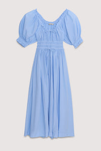 OFF-SHOULDER MIDI DRESS "ELENA" POWDER BLUE