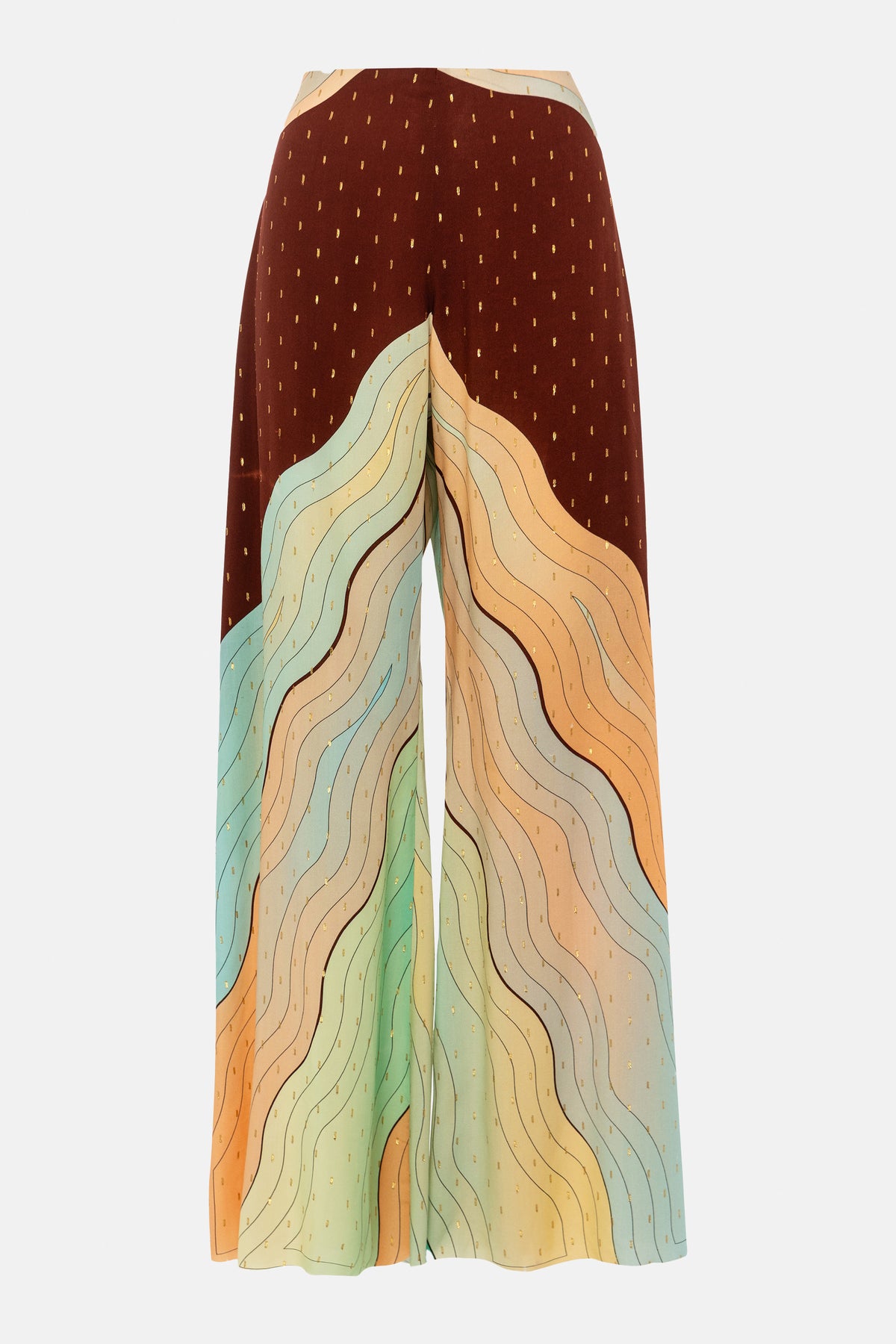 PALAZZO PANTS "ELLI" SUNSET/LUREX