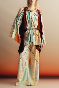 KAFTAN BLOUSE "ECUADOR" SUNSET/LUREX