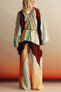 PALAZZO PANTS "ELLI" SUNSET/LUREX