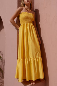 BANDEAU DRESS "ELPIS" SUNSHINE YELLOW