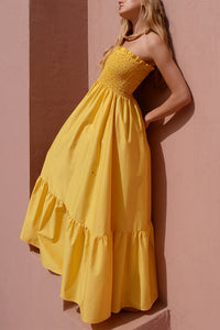 BANDEAU DRESS "ELPIS" SUNSHINE YELLOW