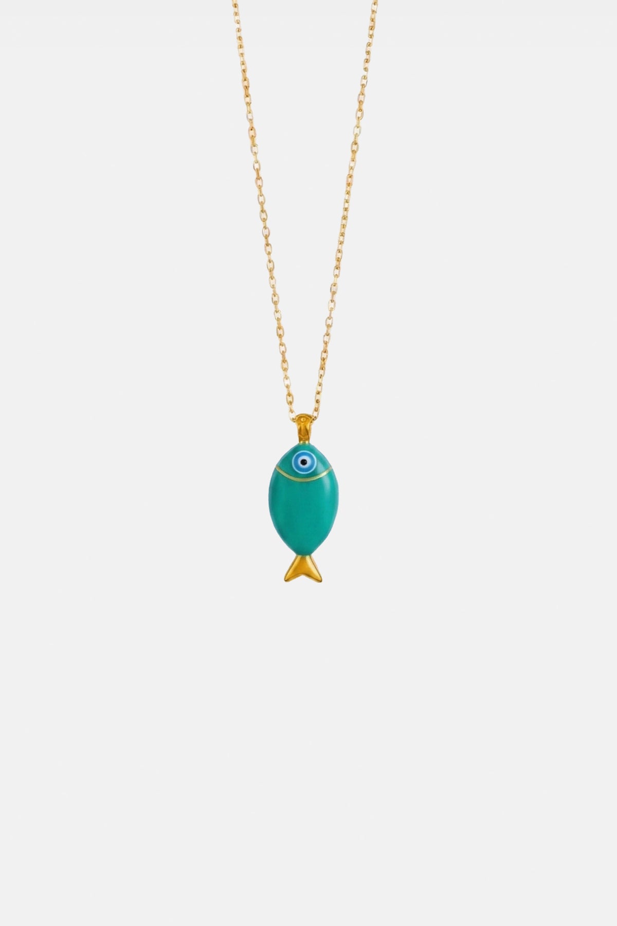 ENAMEL NECKLACE "MINI SEA BREAM" EMERALD