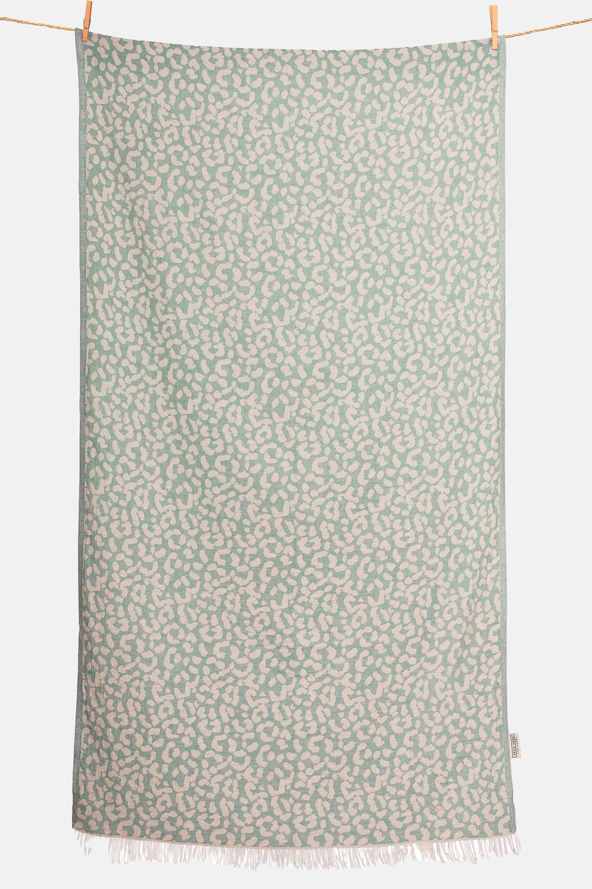 WOVEN BEACH TOWEL "LEOPARD" EUCALYPTUS