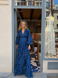 LONG LACE DRESS "ISYRA" ROYAL BLUE