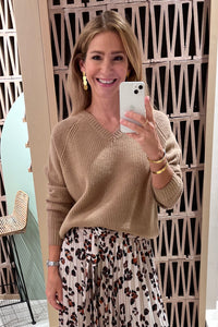 OVERSIZED MERINO-CASHMERE PULLOVER CAMEL