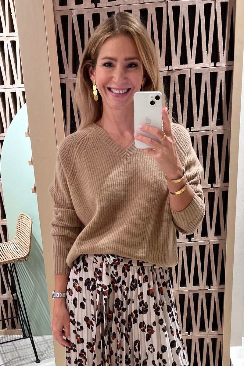 OVERSIZED MERINO-CASHMERE PULLOVER CAMEL