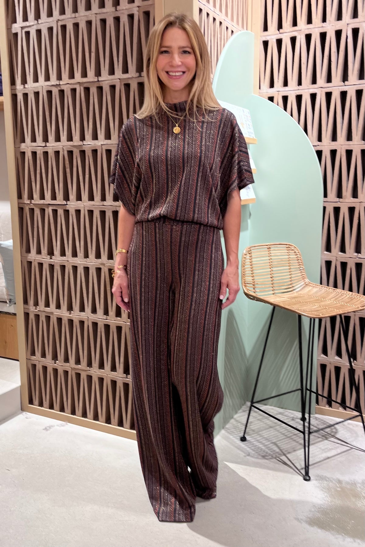 WIDE LEG PANTS "HERITAGE" BURGUNDY