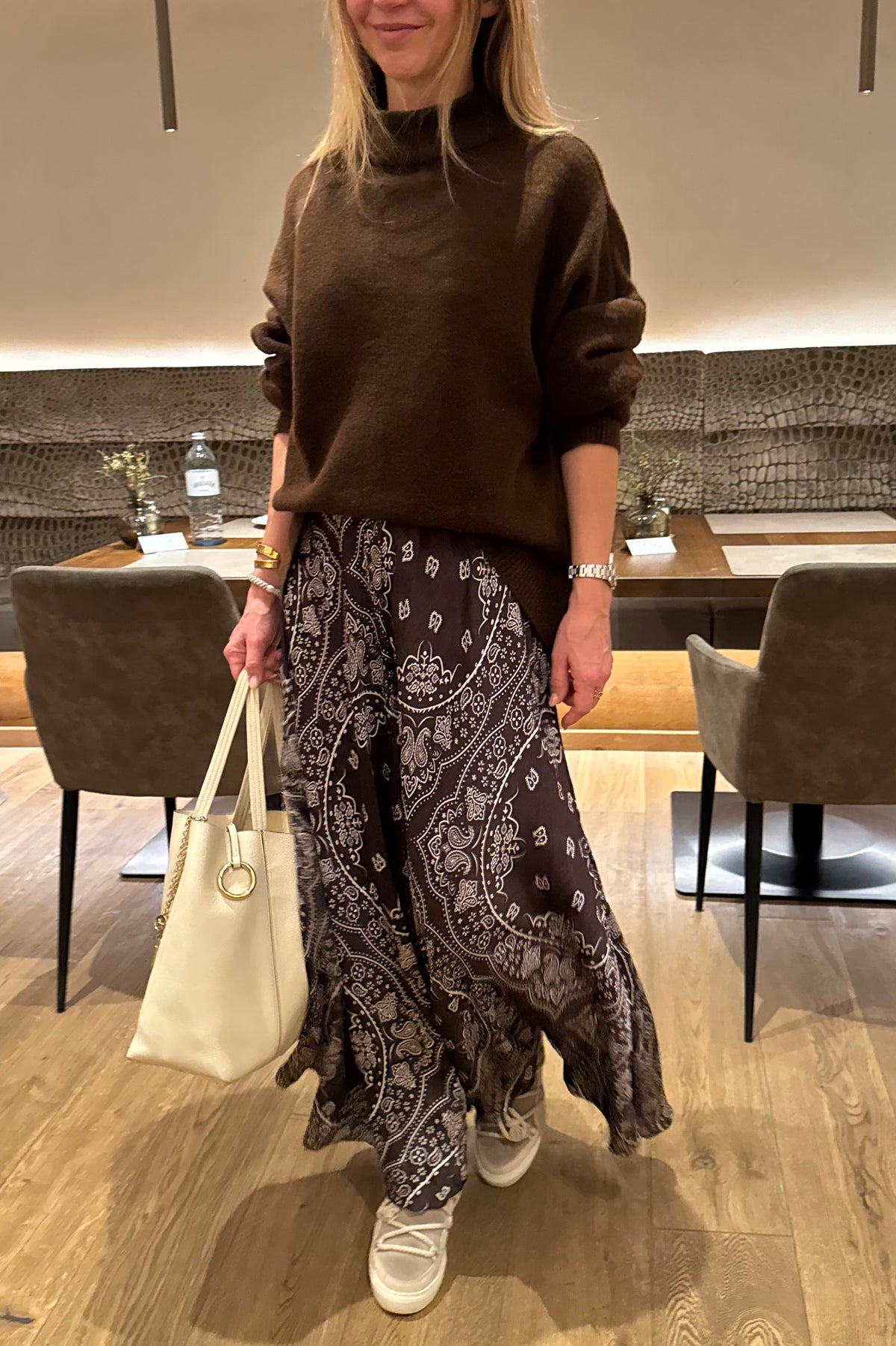 STRAPPY VISCOSE DRESS „BANDANA“ CHOCOLAT