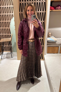 OVERSIZED LIGHT PUFFER JACKET BORDEAUX