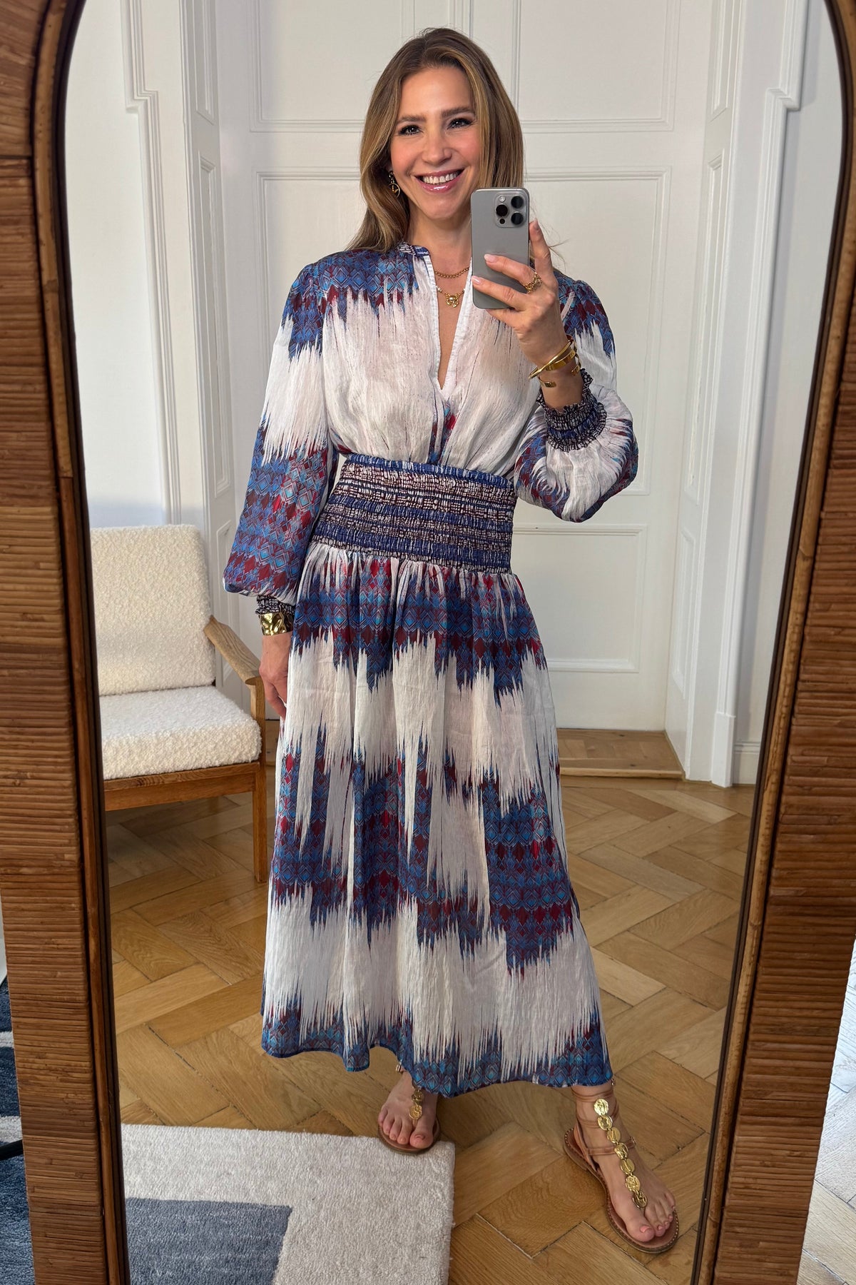 TRANSPARENT MIDI SKIRT „BOHEME“ MULTICOLOR