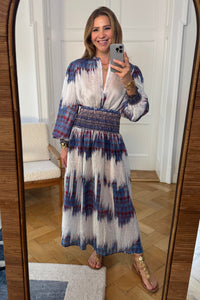 TRANSPARENT MIDI SKIRT „BOHEME“ MULTICOLOR
