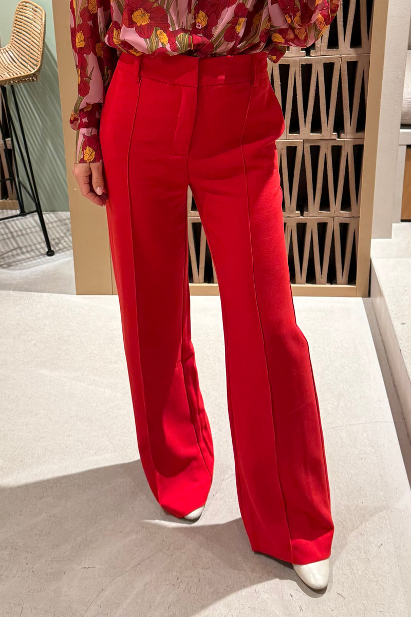 HIGHWAIST WIDE LEG PANTS RED