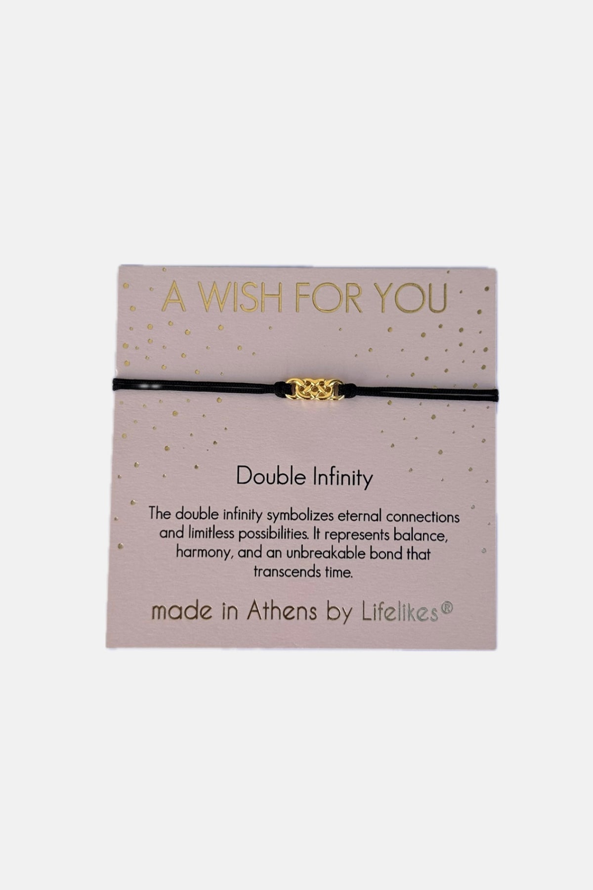 BRACELET "DOUBLE INFINITY BLACK/GOLD