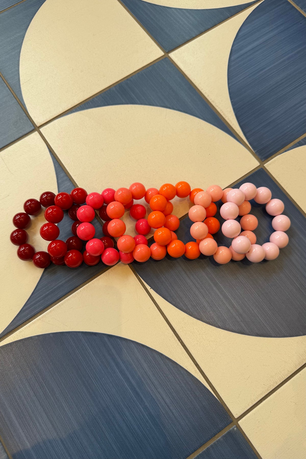 CHUNKY BALL BRACELET „REDS“