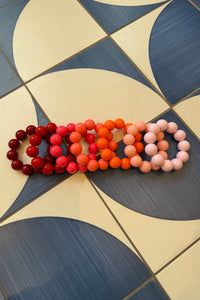CHUNKY BALL BRACELET „REDS“