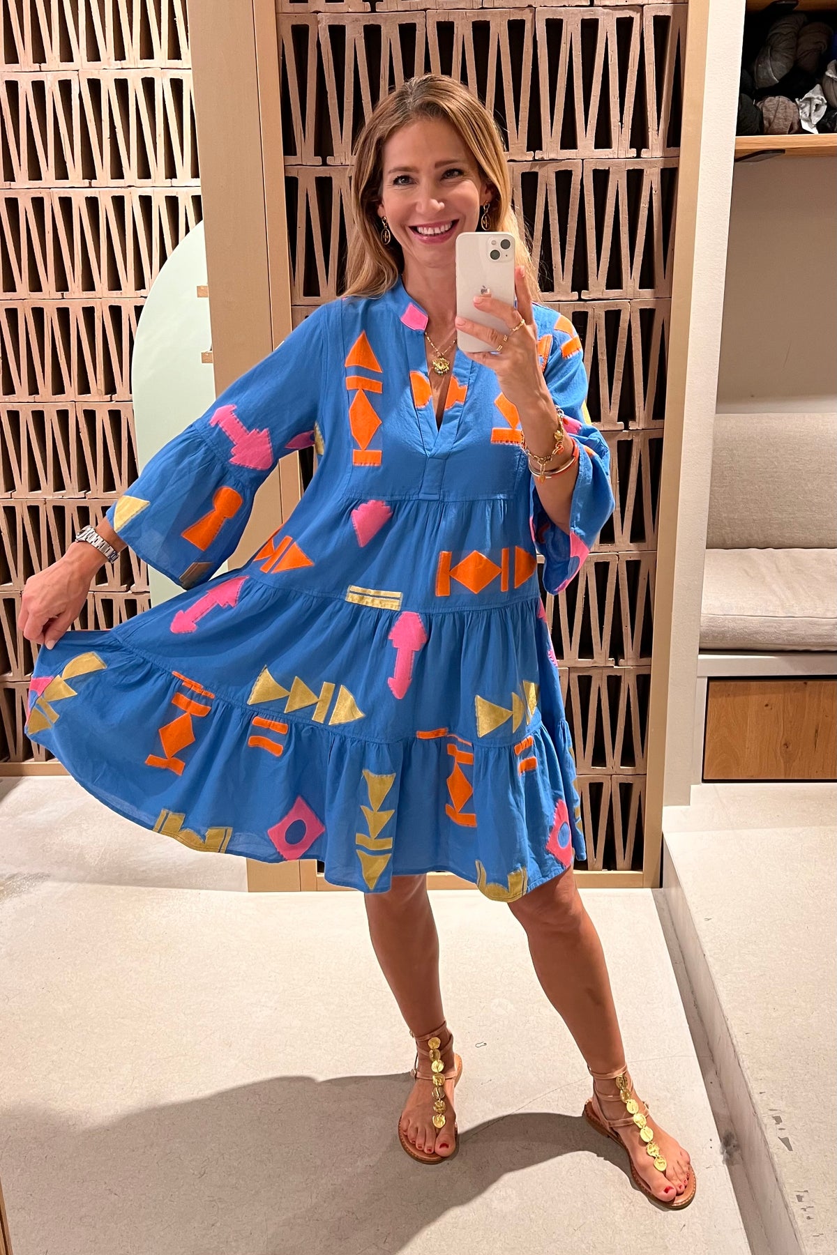 OVERSIZED SHORT TUNIC DRESS "DIONA" ROYAL BLUE