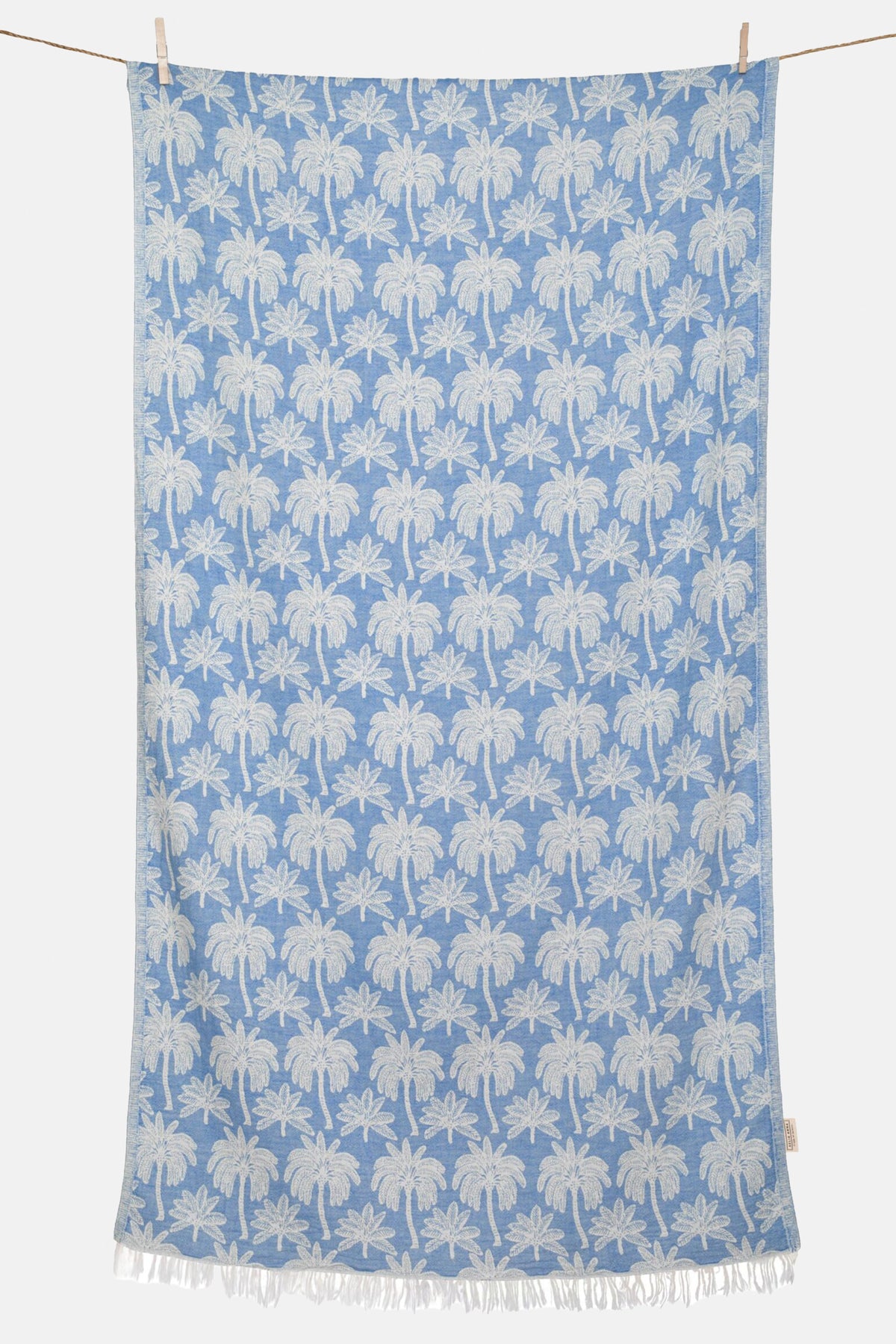 WOVEN BEACH TOWEL "FINIKAS" BLUE
