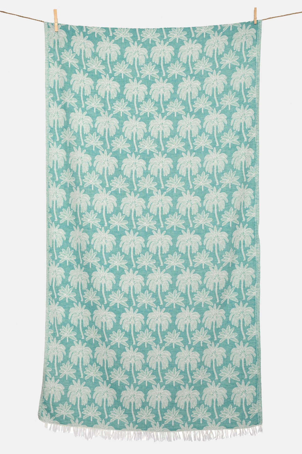 WOVEN BEACH TOWEL "FINIKAS" PETROL