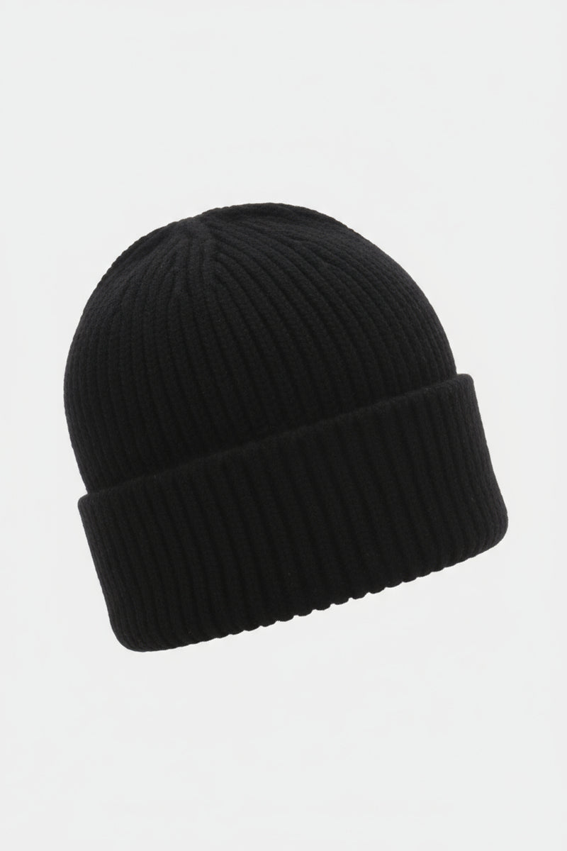 WOOL CASHMERE CAP BLACK