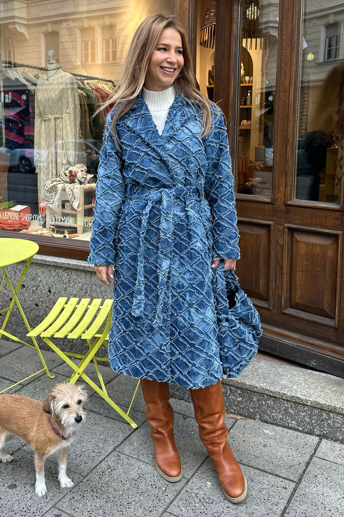 STATEMENT DENIM COAT BLUE