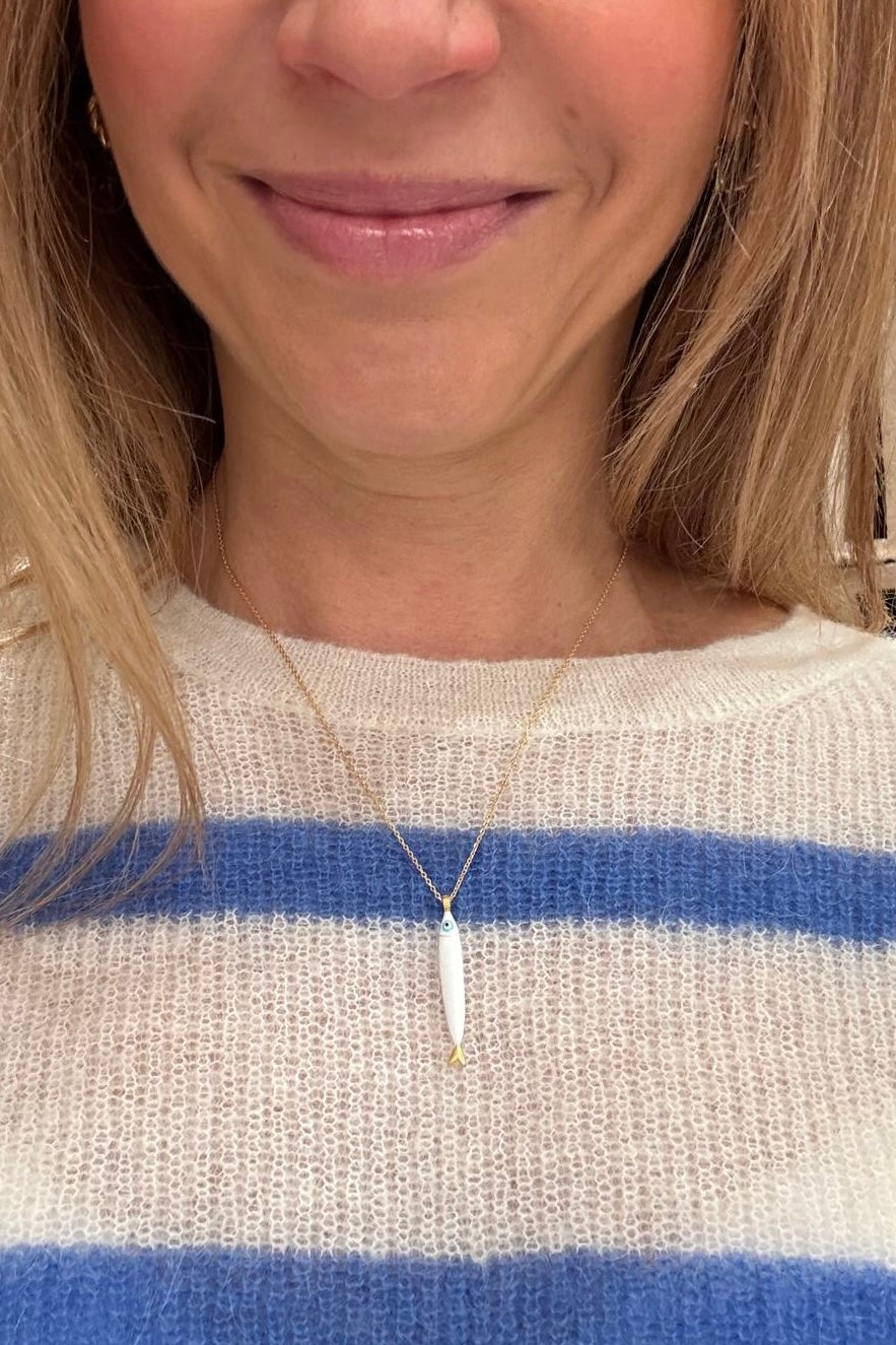 NECKLACE "SARDINE" WHITE