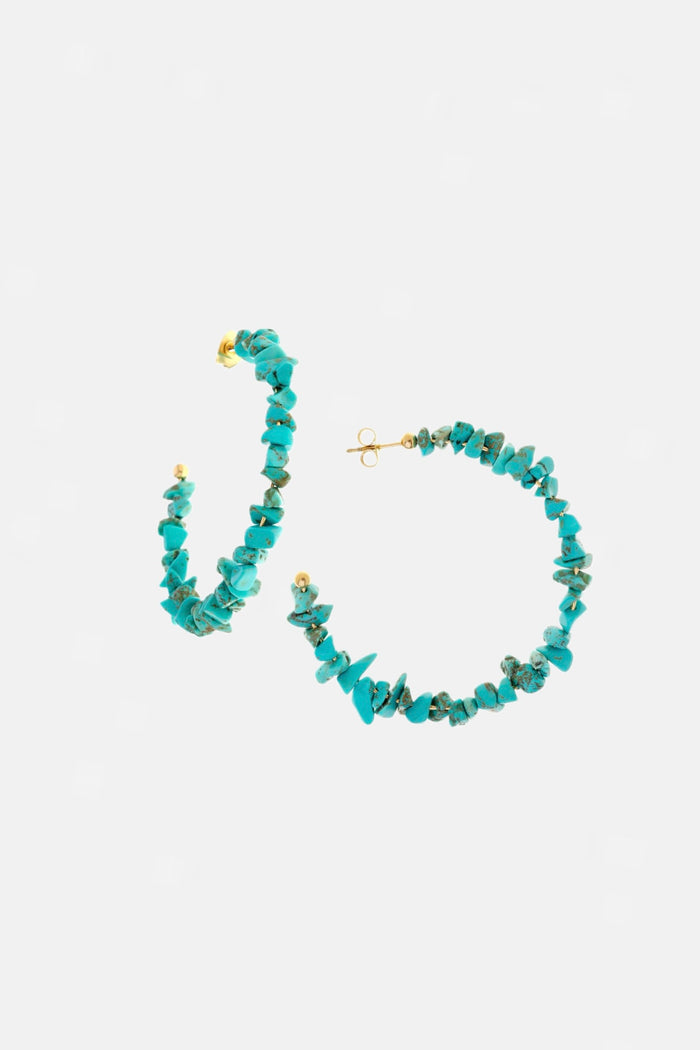 HOOPS "SEA DREAM" TURQUOISE/GOLD