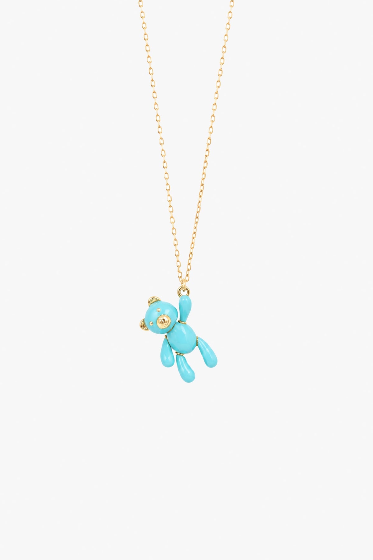 ENAMEL NECKLACE "TEDDY" LIGHT BLUE