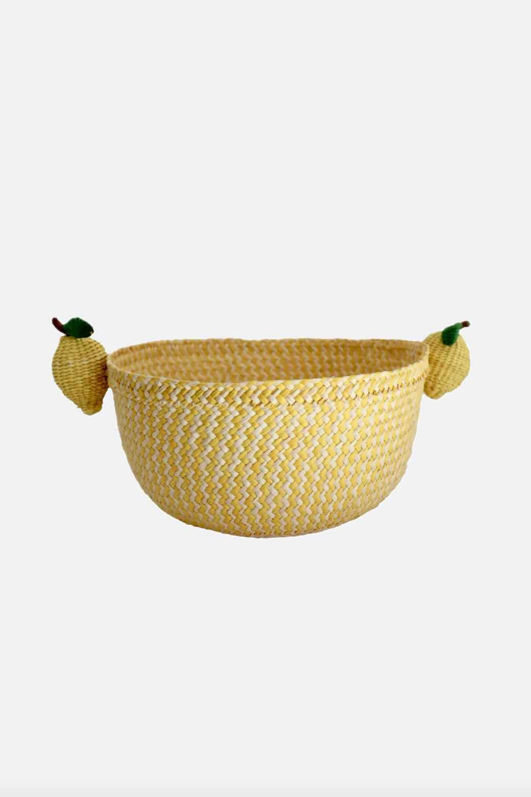 WOVEN BASKET "LEMON" YELLOW