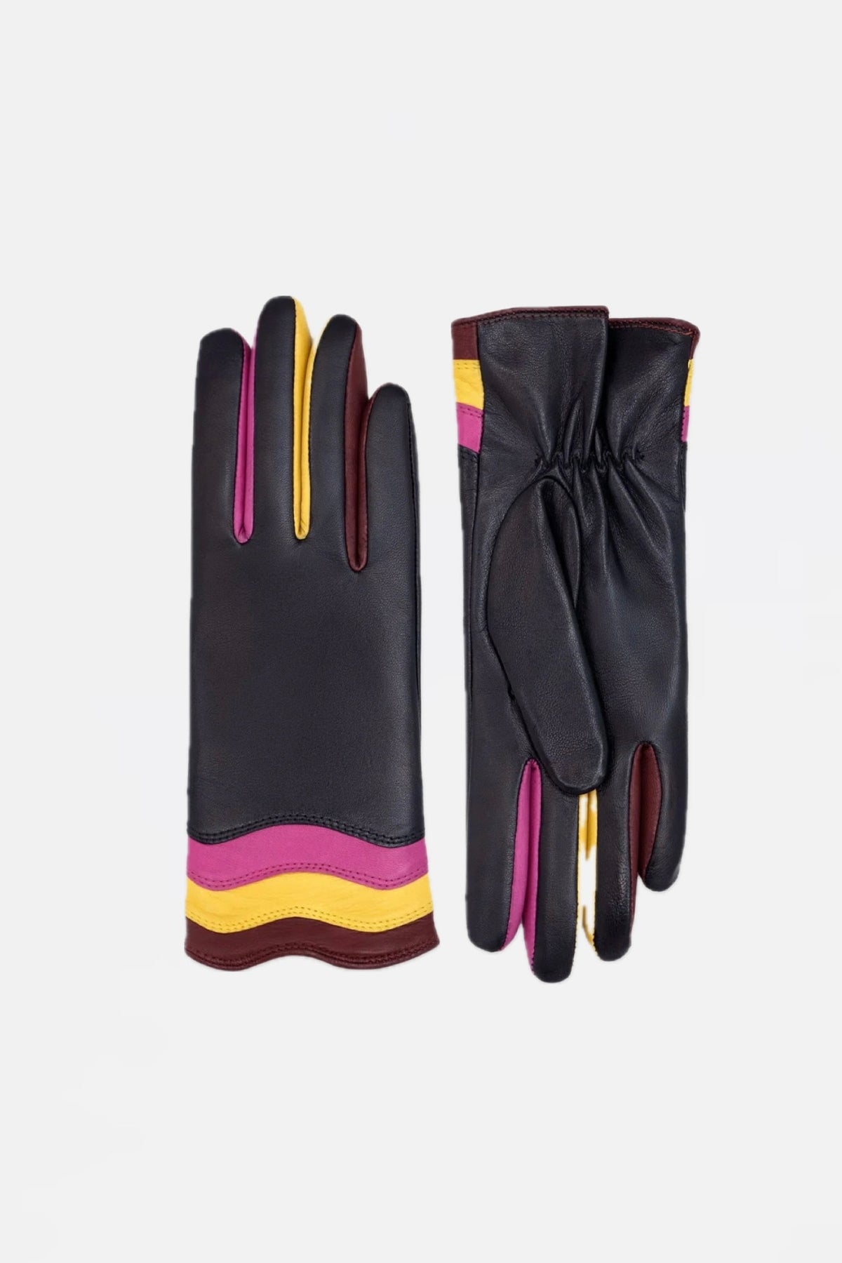 GLOVES LAMBSWOOL SILK "BLACK/RED/YELLOW/PINK"