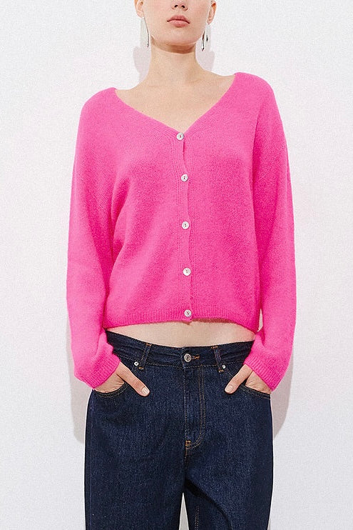SOFT ALPACA-MIX CARDIGAN